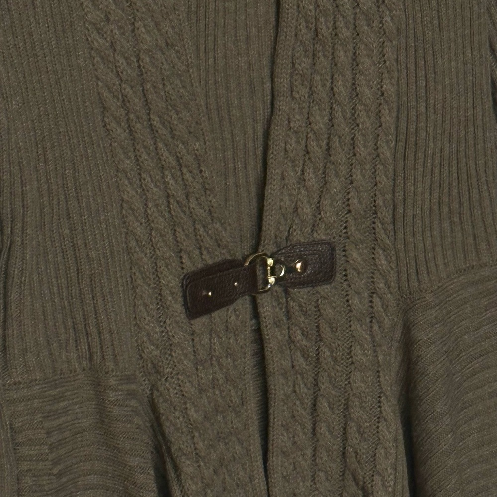 Joseph A Taupe Ribbed Cardigan with Buckle‎ - Picture 3 of 5